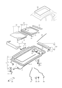 3G9877795F-Motor, sliding roof
