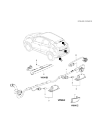 95426340-Harness, rr license plate lamp