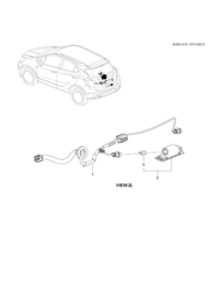 95426325-Harness, rr license plate lamp