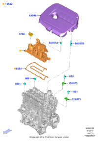 DS7G6584BA-GASKET,HEAD COVER