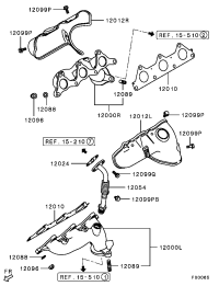 MR299615-PIPE,EXHAUST MANIFOLD EGR