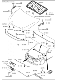 BELG56750A-Weatherstrip, bonnet-front