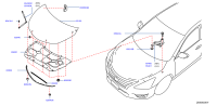 654712GF0A-STAY ASSY-HOOD