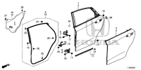 72828TJ7H01-Weatherstrip, r. rr. door lower