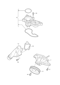06E121018L-WATER PUMP/ A4/A5/A6/Q5/TOUARG