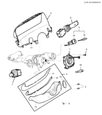 42390991-Coil, steering wheel air bag (12 channel)