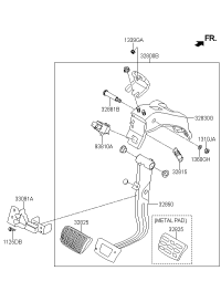 32800C3300-PEDAL ASSY-BRAKE