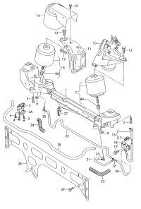 3D0199381R-RUBBER MOUNTING/A4/A6/A8/2009
