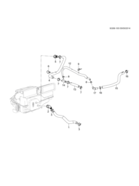96968692-Hose, heater inlet (1mm) (without clamp, connector)
