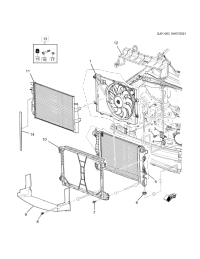 95316029-Radiator, (see set 01.000 radiator assy for details) (with connector)