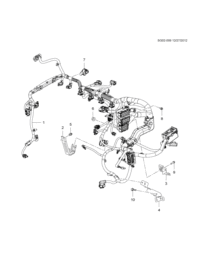 95298716-Wire, engine (for rear 20121023 use) (for 1st design see 95274855)