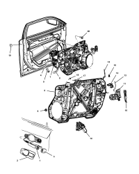68058976AC-Cable, r. fr. door grip outer