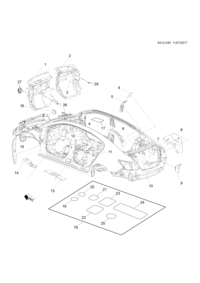 9030776-Spacer, rear wheel house panel