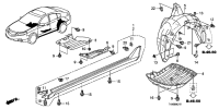 91503S0KA01-CLAMP, ROCKER PANEL