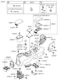 846641F001Q8-ARMREST ASSY-CONSOLE