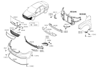865141X000-BRACKET-FR BUMPER GUARD MTG LH