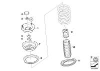 31303451391-SHOCK ABSORBER FRT LFT E38/5SR