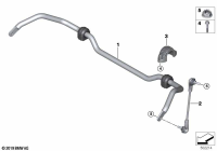 31306853913-STABILIZER FRONT WITH RUBBER313530