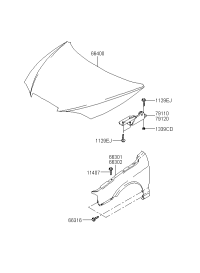 6640008000-PANEL ASSY-HOOD
