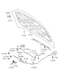 8118034000ZE-HANDLE ASSY-HOOD LATCH RELEASE