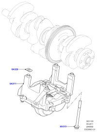 LR024993-SHAFT-A/C PULLEY TENSION ADJUS