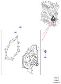 LR011694-WATER PUMP-LR DISCOVERY(L319)