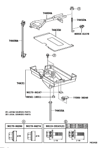 744040P010-CLAMP SUB-ASSY, BATTERY