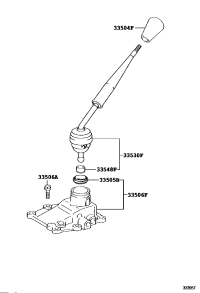 3350424010C1-KNOB SUB-ASSY, SHIFT LEVER
