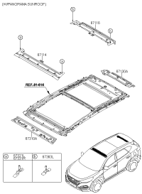 67121D3000-RAIL ASSY-ROOF FR