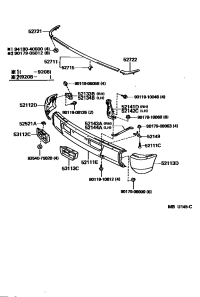 5211160370-BAR, FRONT BUMPER