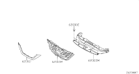 623225MA0A-Grille, radiator upper
