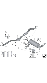 18309489819-Muffler assy-rr