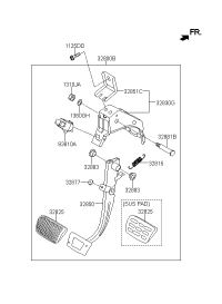 32800C0000-PEDAL ASSY-BRAKE