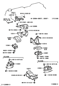 1237166080-INSULATOR, ENGINE MOUNTING, REAR NO.1