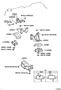 1236117011-INSULATOR, ENGINE MOUNTING, FRONT