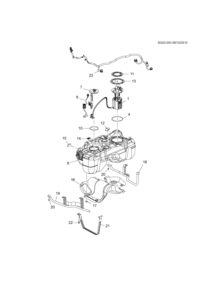 13582658-Kit, fuel tank pump module repair (without fuel level sensor) (incl. 1, 4, 10)
