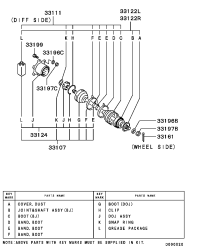 MR430763-BOOT KIT,RR AXLE JOINT