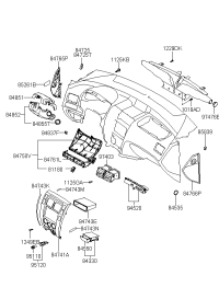 845552E000-Housing assy-ash tray