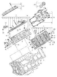 06E103067AE-Head of cylinder with valve and camshaft