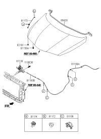 811300U300-Lock assy-hood