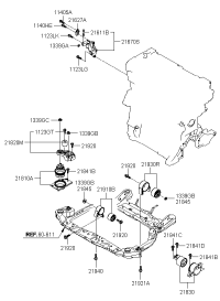 219101G100-BRACKET ASSY-ROLL STOPPER FR