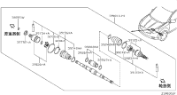 39101JE38C-SHAFT ASSY FRON