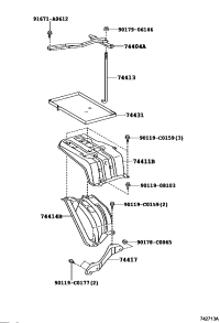 744040R020-CLAMP SUB-ASSY, BATTERY