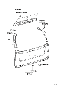 6775008020E0-BOARD ASSY, BACK DOOR TRIM