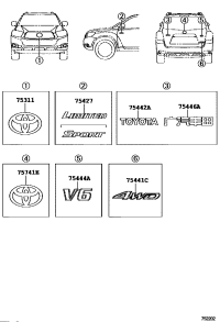 90975C2004-EMBLEM, RADIATOR GRILLE (OR FRONT PANEL)