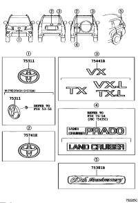 9097502174-EMBLEM, RADIATOR GRILLE (OR FRONT PANEL)