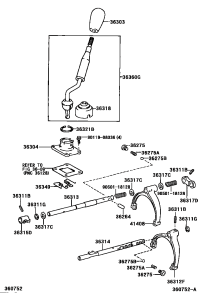 3630360310C0-KNOB SUB-ASSY SHIFT