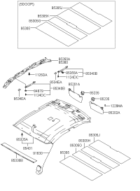 8520108001XU-SUNVISOR ASSY,LH
