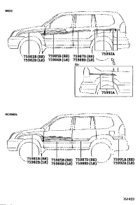 759820G010-STRIPE, FENDER, LH