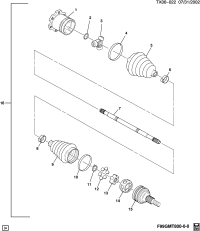 20875738-SHAFT KIT,FRT WHL DRV(INCLS 1-15)(ACDelco #20875738)